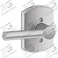 SCHLAGE Door Lockset: Passage Lever Locksets, Chrome, ADA Compliant (MPN F10 BRW 626 GRW). Key specifications — Ligature Resistance: Not Ligature-Resistant; Brand: SCHLAGE; Lockset Function ANSI Code: F75; Visual Indicator Message: No Message; Lockset Style: Broadway; ADA Compliant: Yes; Finish: Satin Chromium-Plated : Brass.