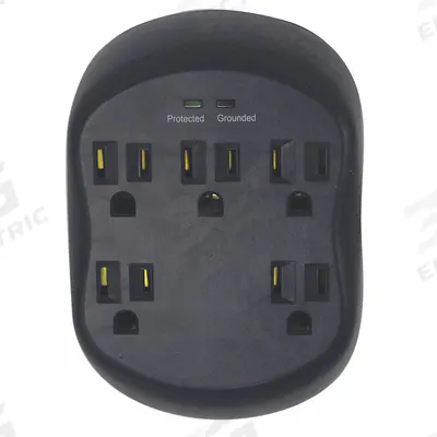 APPROVED VENDOR Plug Adapter: 5 Outlet, 0 USB Ports - Surge-Protected Outlet Plug Adapters