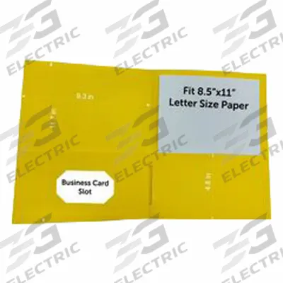 BUSINESS SOURCE Portfolio: Paper, 11 in Ht, 8 1/2 in Wd, Yellow, 2 Pockets - Pocket Folders