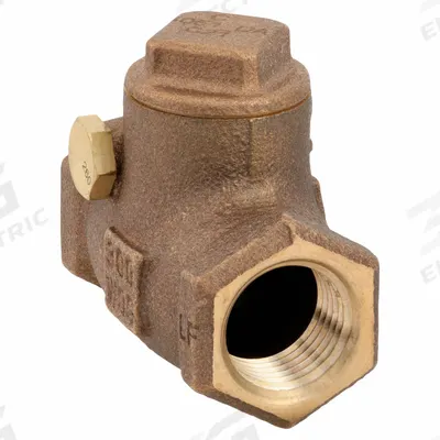 MILWAUKEE VALVE Low Lead Swing Check Valve: Swing, Inline Valve Body, 1/4 in Pipe Size - Lead-Free Bronze Inline Swing Check Valves