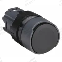 SCHNEIDER Flush Push Button: Black, 16 mm Mounting Size, Non-Metallic, Momentary (MPN ZB6AA2). Key specifications — Brand: SCHNEIDER; Action: Momentary; Series: XB6; Push Button Material Type: Non-Metallic.