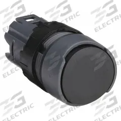 SCHNEIDER Flush Push Button: Black, 16 mm Mounting Size, Non-Metallic, Momentary (MPN ZB6AA2). Key specifications — Brand: SCHNEIDER; Action: Momentary; Series: XB6; Push Button Material Type: Non-Metallic.