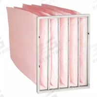 GRAINGER Pocket Air Filter: 24 in x 20 in x 22 in, MERV 13, Pink, Synthetic, 5 Pockets (MPN 2JVF2). Key specifications — Display Sell UOM: EA; Brand: GRAINGER; Media Material: Synthetic; Performance Rating: MERV 13.