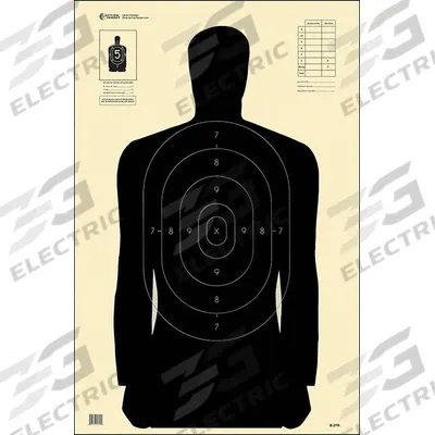 ACTION TARGET Shooting Range Targets: Paper, Silhouette Target, 35 in Ht, 23 in Wd, Black - Silhouette Targets