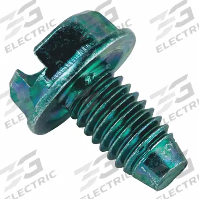 RACO Grounding Screw: Steel, Green, Steel Box - Pigtail Leads & Grounding Accessories