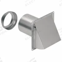 Wall Cap: Round, 3 in_4 in Duct, Aluminum, Silver Finish, 23 ga, Wall Cap (MPN 885AL). Key specifications — Screen Included: Yes; Backdraft Damper Included: Yes; Brand: BROAN; Product Type: Wall Cap; Color: Silver; Type of Cap/Hood: Wall Cap; Material of Cap/Hood: Aluminum.