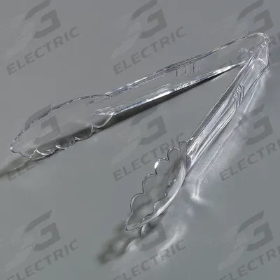 CARLISLE Serving Tongs: 8 7/8 in Overall Lg, Clear, NSF Certified, Plastic, Clear