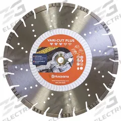 HUSQVARNA Diamond Saw Blade: Reinforced Concrete/Tile, 18 in Blade Dia., 1 in Arbor Size, Wet (MPN Vari-Cut S65 18). Key specifications — attr1097734: Wet; attr1097738: Small Flat Saw; attr1097751: HUSQVARNA.