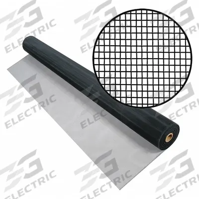 PHIFER Replacement Screen: Aluminum, Black, 18 x 16 Mesh Size, 3.5 ft Wd - Aluminum Door and Window Screen