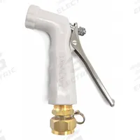 SANI-LAV Spray Nozzle: 3/4 in Connection Size, GHT, Stainless Steel/Zinc, 5 1/2 in Overall Lg, White (MPN N2SW17). Key specifications — Nozzle Color: White; Material: Stainless Steel; Nozzle Shutoff Type: Handle Controls; Brand: SANI-LAV.
