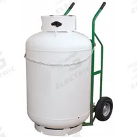 SAFTCART Cylinder Hand Truck: 800 lb, Single, 1 Cylinder, 21 in W x 7 in D Nose Plate (MPN 7-900-4P). Key specifications — Brand: SAFTCART; Color: Green; Securing Mechanism: Chain.