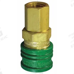HANSEN Quick Coupler Body: NPTF, 1/4"-18 (MPN GR602SL). Key specifications — attr1249942: GR602SL; attr1249951: Female; attr1249952: 1/4"-18; attr1249954: NPTF; attr1249956: Sleeve; attr1249944: HANSEN; attr1249945: Green.