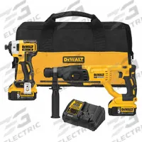 DEWALT Cordless Tool Combination Kit: 2 Tools, Impact Driver/Rotary Hammer, 20 V DC Volt, 20V MAX* (MPN DCK233P2). Key specifications — attr1176460: Impact Driver.