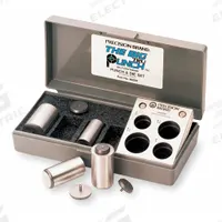 APPROVED VENDOR Punch and Die Set: Round Punch, 1-1/4 in/1-1/8 in/1 in/7/8 in Punch Size, Tool Steel (MPN 40200). Key specifications — attr277229: APPROVED VENDOR; attr255989: 7/8 in; attr255991: Round; attr255993: Tool Steel.