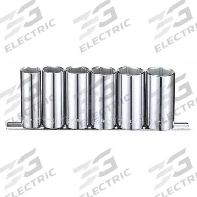 WESTWARD Socket Set: 3/8 in Drive, 6 Piece, 6-Point, SAE - SAE & Metric Socket Sets