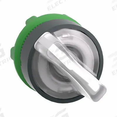 SCHNEIDER Short-Handled Selector Switch: 22 mm Panel Mount Size, 2 Positions - Illuminated Selector-Switch Operators