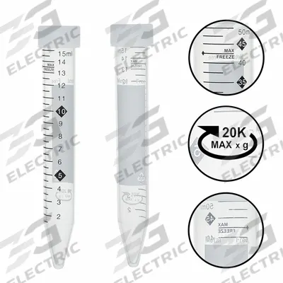 APPROVED VENDOR Centrifuge Tube: Centrifuge Tube, Polypropylene, 15 mL Capacity - mL, Conical - Plastic Centrifuge Tubes