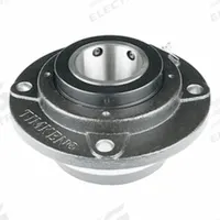 TIMKEN Flange Mount Bearing: Tapered Roller, 2 15/16 in Bore, Cast Iron, Concentric Collar, Circular (MPN E-PF-TRB-2-15/16). Key specifications — Bore Type: Cylindrical; Brand: TIMKEN; Lubricant Material: NLGI 2 Lithium Complex Grease; Mounting Bolt Size: 5/8 in; Split Housing: Not Split; System of Measurement: Inch.