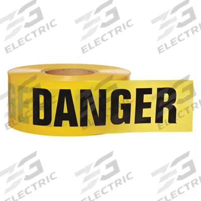 APPROVED VENDOR Barricade Tape: 1,000 ft Lg, 3 in Wd, Danger Legend, Polyethylene - General Danger Messaging Barrier Tape