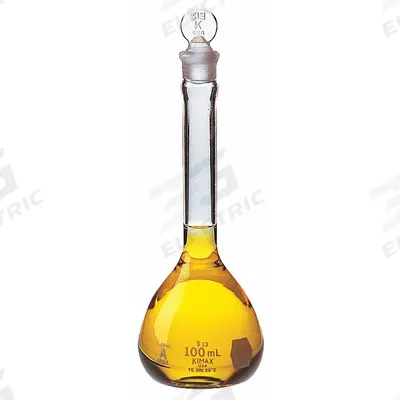 KIMBLE Volumetric Flask: 2 L, Colorless, Conical, A, +/-0.50 mL, Includes Closure - Glass Volumetric Flasks