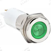 APPROVED VENDOR Flush Panel Light: 12 mm Panel Mounting Hole Dia, LED, Green, Flush Head, H12 (MPN 24M134). Key specifications — Brand: APPROVED VENDOR; Electrical Connection: 0.11 Male Quick Disconnect.