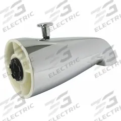 KISSLER Diverter Tub Spout: 3/4 in Connection Size, IPS Connection, 5 1/4 in Spout Reach (MPN 82-0010). Key specifications — Tub Spout Connection Type: IPS; Trim Finish: Chrome; Tub Spout Material: Plastic; Brand: KISSLER.