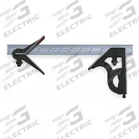 STARRETT Combination Square Set: SAE, Steel, Satin, 6 in Blade Lg, 1/64 in Graduations (MPN C33HC-6-4R). Key specifications — attr1182179: Center/Square; attr1182186: 1/64 in; attr1182189: Satin; attr1182159: STARRETT; attr1182169: Steel.