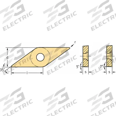 WALTER Diamond Turning Insert: VCMW333-RK6 WKK10S - Diamond Indexable Turning Inserts