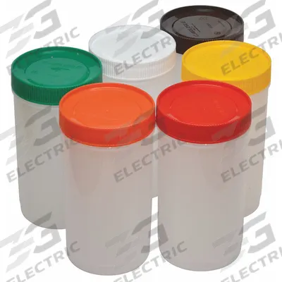 CARLISLE Container with Pourer: Brown/Green/Orange/Red/White/Yellow, Polyethylene - Containers with Pourers
