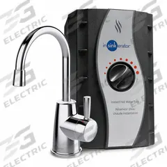 IN-SINK-ERATOR Hot Water Dispenser: Tube, 6 1/8 in Dispenser Dp, 10 7/8 in Dispenser Ht, Chrome (MPN H-250C-SS). Key specifications — Includes: Hot Water Tank; Inlet Connection Type: Tube; Faucet Finish: Chrome; Brand: IN-SINK-ERATOR.