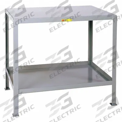 LITTLE GIANT Work Table: Fixed Ht, Steel, 36 in x 24 in, 2,000 lb Overall Load Capacity - Steel-Top Worktables