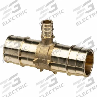 ZURN Barbed Tee: Brass, Expansion, 1 1/2 in ID - Expansion Brass Barbed Tube Fittings