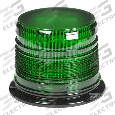 GROTE Flashing Beacon: Flashing Beacon, Green, 8 1/16 in Overall Wd, 4 7/8 in Overall Ht - Vehicle Flashing Beacons