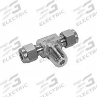 HAM-LET Compression Tee Fitting: 6 mm OD x 6 mm OD x 1/8 in Pipe Fitting Size, Stainless Steel (MPN 772L SS 6 MMX 1/8). Key specifications — Compatible Fitting Brands: Swagelok; Brand: HAM-LET.