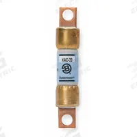 Semiconductor Fuse: KAC Series, Fast-Acting, 20 A, 600 V AC, Non-Indicating (MPN KAC-20). Key specifications — Series: KAC; Brand: BUSSMANN; Voltage Type: AC Only.