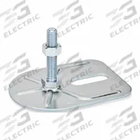 JW WINCO Male-End Leveling Mount: Swiveling Stud, 3/8"-16 Thread Size, 3 3/20 in, 2,248 lbf Capacity (MPN 42-80-3/8X16-100-E0-SK). Key specifications — Base Shape: Rectangular; Load Capacity: 2,248 lbf; Mounting Holes: Mounting Holes Included; Includes: Nut; Hex Size: 11/16 in; Base Width: 3-3/20 in.