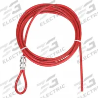 BRADY Cable Spool: Cable Only, Includes Cable, Steel, 6 ft Cable Lg, Cable Included (MPN CABLE). Key specifications — Resistance Properties: Chemical Resistant; Includes Cable: Yes; Compatible Cable Lockout: Brady CABLO-10; Cable Color: Red; Cable Material: Steel; Cable Material Finish: Plastic; Brand: BRADY; Includes Cable_Table: Cable Included.