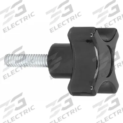 DAVIES Hand Knob: 4 Point, Thermoset, 1/4"-20 Thread - 4-Arm Knobs with Threaded Stud