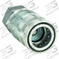 SAFEWAY HYDRAULICS Hydraulic Quick Connect Hose Coupling: 1/2 in Coupling Size, Steel, Female, NPT (MPN S45-6P). Key specifications — Brand: SAFEWAY HYDRAULICS; Thread Size: 3/4"-14; Body Material: Steel; Coupling Locking Type: Push-to-Connect.
