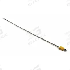 DAYTON Thermocouple Probe: -325°F to 2,280°F /-200°C to 1,250°C, Type K, Rounded Tip, 24 in Probe Lg (MPN 36GK73). Key specifications — attr1275752: 20 AWG; attr1275757: 24 in; attr1275763: ±1.1 % Below 293 °C, ±0.4 % Otherwise; attr1275765: 36GK73; attr1275769: DAYTON; attr1434700: Weld.