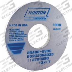 NORTON Straight Grinding Wheel: Type 1, 14" x 1" x 5", 32A80-KVBE (MPN 66253364039). Key specifications — Wheel Hardness: K; Brand: NORTON.