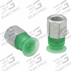 SCHMALZ Vacuum Pad Assembly: Flat, G1/8 in Vacuum Port, 16 mm Pad Dia, Food Grade Silicone Rubber (MPN 10.01.01.14251). Key specifications — attr1019136: 10.01.01.14251; attr1019138: SCHMALZ; attr1019139: 55 A.