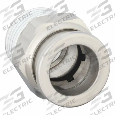 SMC Push-Fit Adapter Fitting: 12 mm OD x 1/2 in OD Size, Push-to-Connect x BSPT - Stainless Steel Tube Fittings