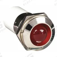 APPROVED VENDOR Raised Panel Light: 16 mm Panel Mounting Hole Dia, LED, Red, Raised Head, M16 (MPN 24M145). Key specifications — Brand: APPROVED VENDOR; Electrical Connection: 0.11 Male Quick Disconnect.
