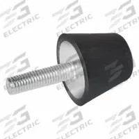 JW WINCO Vibration-Isolating Mount: Flat Conical, Buna-N, Male x Non-Threaded Style (MPN 253-25-1/4X20-12.7-55). Key specifications — Isolator Body Material: Buna-N.