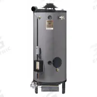 RHEEM-RUUD Commercial Gas Water Heater: Natural Gas, 100 gal, 270,000 BTU, 73.88 in Ht (MPN G100-270A). Key specifications — Display Sell UOM: EA; Market: Commercial; Standards: US CSA (Star); Brand: RHEEM-RUUD; Low NOx: No; Water Connection Location: Front; Fuel Type: Natural Gas; Included Valves: Temperature and Pressure Relief.