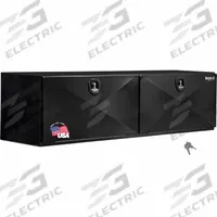 BUYERS PRODUCTS Topsider: Topside Truck Box, Double Drop-Down Doors Lid, T-Handle Compression, Steel (MPN 1754817). Key specifications — Brand: BUYERS PRODUCTS; Color: Black; Lock Type: Keyed.