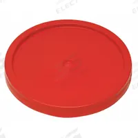 APPROVED VENDOR Pail Lid: Gasketed/Snap-On/Tear Tab, 12 1/4 in Overall Dia, Red, Plastic, 1H2/Y27/S (MPN ROP2100CVR-TT-R). Key specifications — attr1188872: APPROVED VENDOR; attr1265149: 1H2/Y27/S; attr1188855: 49EN65; attr1188854: Plastic; attr1188856: ROP2150R-M.