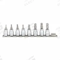 SK PROFESSIONAL TOOLS Socket Bit Set: 1 - 25 Pieces, 3/8 in Drive Size, 8 Pieces, Replaceable Insert (MPN 19752). Key specifications — attr1216280: Replaceable Insert; attr1216283: SK PROFESSIONAL TOOLS; attr1225718: 3 mm to 10 mm; attr1227491: 3/8 in.