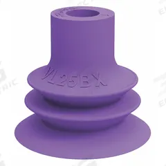 PIAB Vacuum Pad: Plain Pad without Adapter, 25 mm Pad Dia, Thermoplastic Elastomer, Purple, 60A (MPN VL25BX). Key specifications — attr1019194: VL25BX; attr1019196: PIAB; attr1019197: 60A.